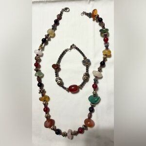 Elegant Multicolor Beaded Jewelry Set